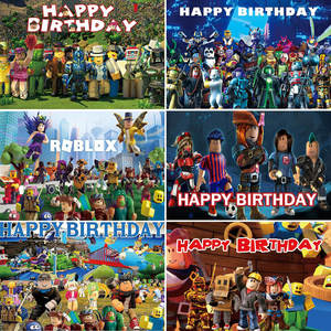 <span class=keywords><strong>Roblox</strong></span> jeu thème fête Photo toile de fond jeu chaud toile de fond tissu enfants <span class=keywords><strong>anniversaire</strong></span> Photo fond pour garçons fête décoration - Product Image 2