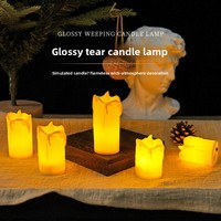 LED Flammenlose Kunststoff-Kerzenlampe Batteriebetrieben Umweltfreundliche Romantische Atmosphäre für Geburtstag Neujahr Heim-Dekoration