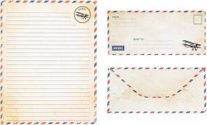 60 Pack YS Wallet Envelopes <strong>Set</strong> Blue <strong>Writing</strong> Paper Invitations Love <strong>Letters</strong> Troops Christmas <strong>Letter</strong> 8.5 X 11 Inch - Product Image 2