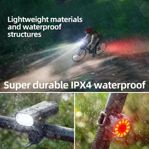 Night Riding USB Charging Lighting Ride Equipment Mountain Bike Induction Warning Front Light Accessories