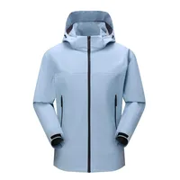 Veste coupe-vent jaune citron à capuche, softshell léger résistant à l'eau, logo personnalisé en gros