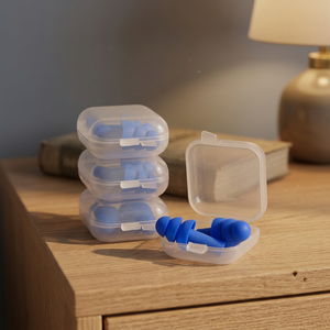 Quality Plugs Hot Selling Silicone Blue Christmas <b>Tree</b>-shaped Comfortable Wearing Earplugs Noise Reduction Hearing Protection - Product Image 2