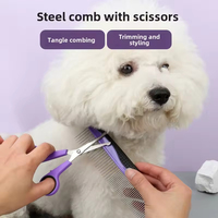 Kit de toilettage pour animaux de compagnie 9 pièces, ensemble de nettoyage pour chien avec peigne, coupe-ongles, brosse de bain, ensemble de toilettage pour chien, peigne pour enlever les poils