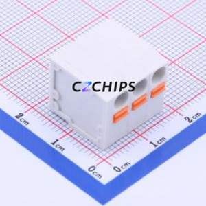 KF239-5.08-3P Spring Terminal Block Through hole Component (THT),P=5.08mm Connector 1x3P 5.08mm White 3P - Product Image 1