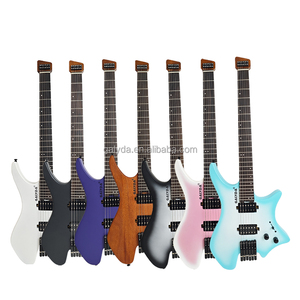 Encuentra un icono similar Guitarra eléctrica sin cabeza de 6 cuerdas Cuerpo mate de caoba Pastilla de 24 trastes de H-H - Product Image 1