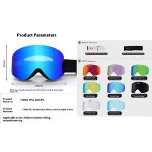 Gafas de esquí antivaho con logotipo personalizado con diseño cilíndrico magnético Equipo para niños - Product Image 6