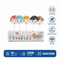 Bougies d'anniversaire visages de dessins animés, lot de 5, pour décorations de gâteaux, bâtonnets, personnalisables OEM, pour fêtes d'enfants, Nouvel An, fournitures de décoration pour la maison