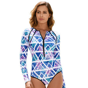 Nouveau maillot de bain une pièce moulant et conservateur pour <span class=keywords><strong>femme</strong></span>, sexy, à manches longues, style triangle, pour le <span class=keywords><strong>surf</strong></span>, maillot de bain transfrontalier - Product Image 2