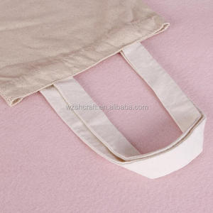 Sacs fourre-tout en coton bio en gros, sac fourre-tout en coton uni de taille standard, sac à vin - Product Image 2