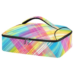 Sac isotherme de livraison de repas et de pique-nique grande capacité, design arc-en-ciel, pour garder au chaud ou au froid, sac à pizza isolé - Product Image 1