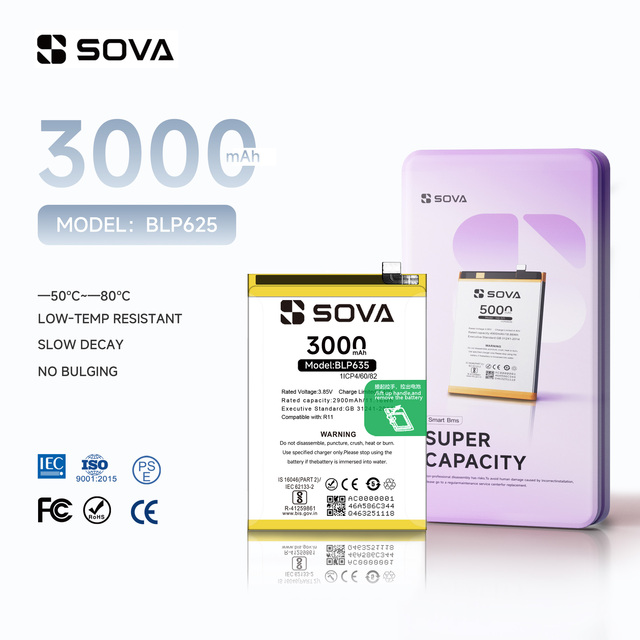 SOVA High Capacity Wholesale 3000mAh BLP635 OEM Replacement Battery for OPPO R11 Phone Batteries