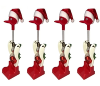 Nouveau modèle – Jouet oiseau buveur fait main avec casquette de Père Noël