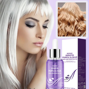 Purple Blue <b>Keratin</b> <b>Hair</b> Essential <b>Oil</b> <b>Hair</b> Care Serum <b>for</b> Yellow and Orange Brassy Tones 30ml - Product Image 4