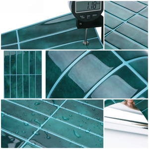 Azulejos de Pared 3D Autoadhesivos de PU con Recubrimiento de Goteo, Estilo Vintage, Tipo Metro, 290x230mm, para Salpicaderos de Cocina, Venta al por Mayor, Personalizados, OEM, ODM, MOQ Bajo - Product Image 5