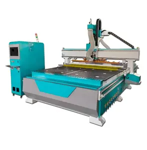 Linea di produzione di mobili per pannelli per mobili con cambio coltello a fila diritta macchina da taglio cnc per incisione per la lavorazione del legno