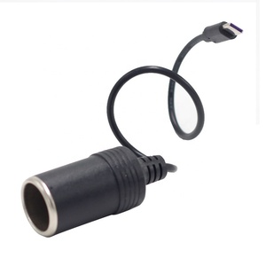 Chất Lượng Cao USB C Nam Để Nữ Điện Chuyển Đổi 5V Để 12V Xe Thuốc Lá Nhẹ Hơn Ổ Cắm 2-Core Đồng Step-up Cáp - Product Image 6