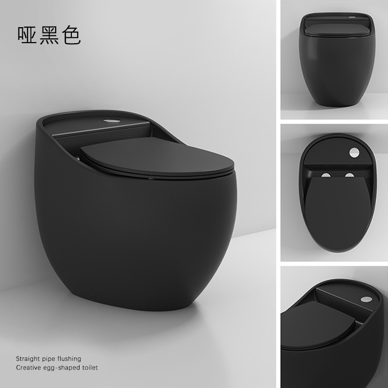 Nero opaco, forma a uovo, interasse fori WC 300mm/400mm