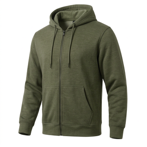 Men's Casual Full Zip <b>Hoodie</b> Soft Cotton Hooded Sweatshirt Long Sleeve <b>Lightweight</b> <b>Hoodie</b> for Daily Wear - Product Image 1