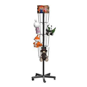 Espositore Girevole in Metallo a 20 Bracci per Bambole e Peluche con Ruote per Negozi di Giocattoli - Product Image 1