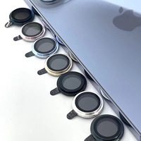 Film de protection en alliage d'aluminium pour objectif de couleur Protecteur d'écran en verre trempé pour iPhone 14 Pro max 13 Pro Protecteur d'objectif