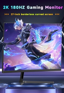 Écran d'ordinateur LED 27 pouces à vente chaude, 180 Hz de fréquence de rafraîchissement, anti-lumière bleue, résolution PC 2560*1440, écran incurvé pour jeux LCD - Product Image 6