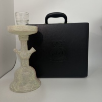Accessoires pour narguilé arabes en strass, pot à chicha, narguilé portable, petit narguilé à double tuyau, ensemble de cigarettes en acrylique
