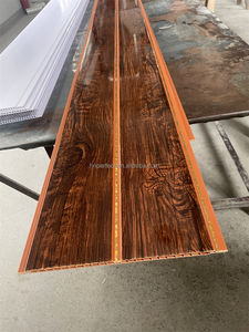 20cmX7mm PVC Color <span class=keywords><strong>de</strong></span> madera <span class=keywords><strong>de</strong></span> alto brillo decorativo cocina Groove Panel <span class=keywords><strong>de</strong></span> pared <span class=keywords><strong>de</strong></span> <span class=keywords><strong>pino</strong></span> - Product Image 2