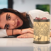 Chauffe-cire électrique Elk Forest en métal, diffuseur de parfum sans flamme pour la maison, décoration et cadeau
