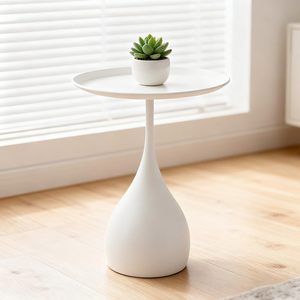 Coffee Modern Furniture <b>Sofa</b> Living Room Iron Art Light Luxury Marble Vintage Round Metal Side <b>Table</b> Bedroom - Product Image 1