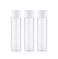 Vente en gros Bouteilles cosmétiques en plastique transparent givrées personnalisées de 100ml 150ml avec couvercle à vis pour l'emballage Skincae et le stockage du toner