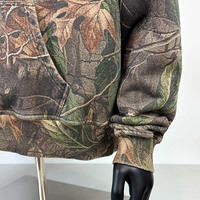 Sweat-shirt boxy en coton épais French Terry avec appliqué personnalisé, motif camouflage Real Tree, pour homme
