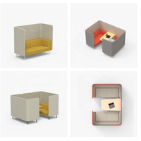 Bureau modulaire avec tiroirs et ensemble de chaises, poste de travail pour 6 personnes, bureaux en îlot pour immeuble de bureaux