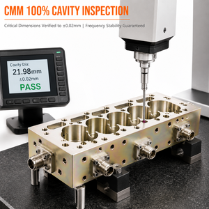 ตัวกรองความถี่วิทยุ RF แบบกลวงที่ทำจากอะลูมิเนียมด้วยเครื่อง CNC ความแม่นยำสูง สำหรับสถานีฐานโทรคมนาคม 5G แบบแบนด์พาส ผลิตตามสั่ง - Product Image 3