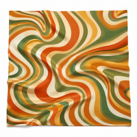 Tissu en viscose 100% tissé sur mesure de haute qualité pour la confection de vêtements textiles, imprimé rayonne à motif tourbillon psychédélique