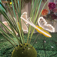 Lumière LED TOPREX en forme de papillon, à fixer au mur, pour mariage, fête, jardin, décoration de fond pour paysage extérieur, Noël