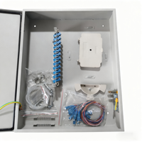 Caja de Conexión para Cable de Fibra Óptica SC de 12 Núcleos, Lámina Galvanizada, Montaje en Pared Interior/Exterior, Marca DIMAN