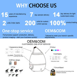 Humidificateur à gouttelettes d'eau Medco, atomiseur d'air ultrasonique de grande capacité de 3L, pour la maison et la chambre à coucher, blanc - Product Image 5