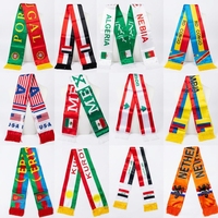 Écharpe de supporter personnalisée en satin de soie polyester pour événements sportifs, promotion, football, course, drapeau du Maroc et de la Russie