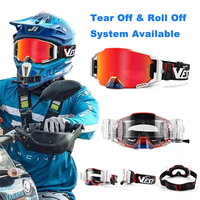 Lunettes de motocross MX901R avec système Roll Off, lunettes de moto, logo personnalisé, anti-buée, protection UV 100%, lunettes de moto tout-terrain MX