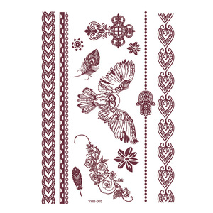 Tatuaje Temporal de Henna Marrón de Moda 2025 <span class=keywords><strong>para</strong></span> Mujer, Adhesivo Sexy <span class=keywords><strong>para</strong></span> Boda Mehndi, Encaje, Transferencia de Agua, <span class=keywords><strong>para</strong></span> Mano y <span class=keywords><strong>Muñeca</strong></span> - Product Image 6