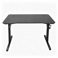 Bureau de jeu moderne en bois avec porte-gobelet et crochet pour casque, table d'ordinateur pour e-sport, idéal pour la salle de jeu à domicile
