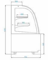 Refroidisseur de pâtisserie à double porte Vitrine nouveau design Armoire de présentation de gâteaux Refroidisseur