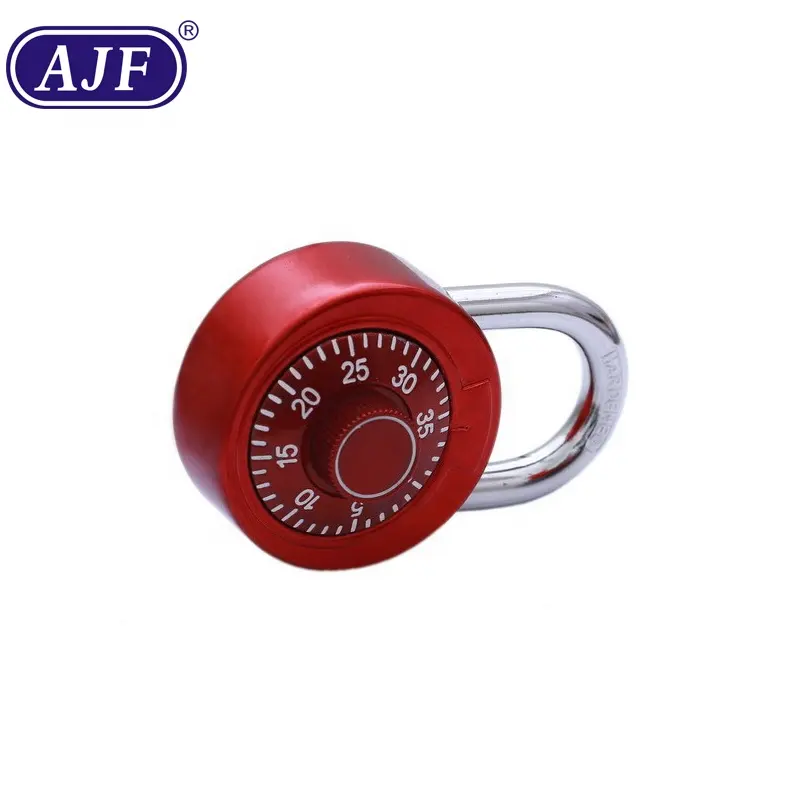 AJF Rotary Padlock Door Lock Suitcase Code Lock Round Dial Number Padlock Zinc Alloy Combination Travel Luggage