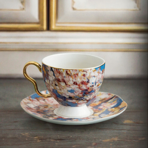 Juego de Té y Café de Cerámica Royal Albert, Juego de Tazas de Té con Flores, Taza y Platillo de Porcelana con Borde Dorado, Iniciales Románticas - Product Image 3