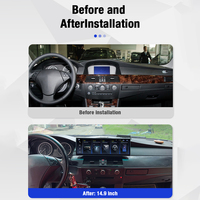 ZWNAV 14,9 pouces LINUX OS Auto Apple CarPlay Multimédia pour BMW Série 5 E60 E61 2003-2010 – Unité centrale de navigation GPS et écran de mise à niveau