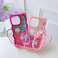 Nouvelle coque de téléphone pour filles avec bracelet, design mignon, compatible iPhone 17, 16, 15, 14, 13, 12, 11