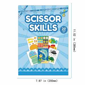 Scissor Practice Cut Paste Skills <b>Training</b> Create Ocean Animals Cute Cartoon Theme Activity <b>Book</b> - Product Image 6