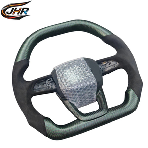 Volant <span class=keywords><strong>sport</strong></span> double D en fibre de carbone forgée vert mat argenté avec grip pour <span class=keywords><strong>Audi</strong></span> SQ7 TT A4 personnalisé - Product Image 2