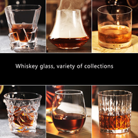 Vente en gros, Offre Spéciale, En stock : Verre à whisky rotatif en cristal personnalisé, Gobelet à whisky, Verres à whisky avec logo personnalisé