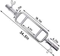 Livraison rapide 34 pouces Barbell Oly Triceps Bar 200lbs Capacité maximale Barre triceps Marteau moleté Barre de curling